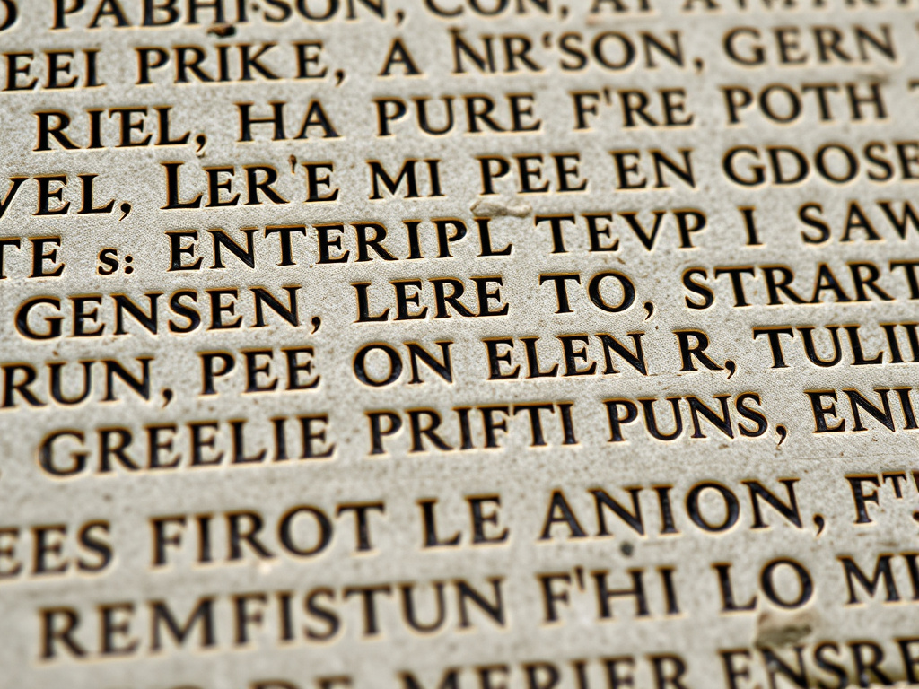 a close-up of ancient roman inscriptions in latin, highlighting the importance of the language