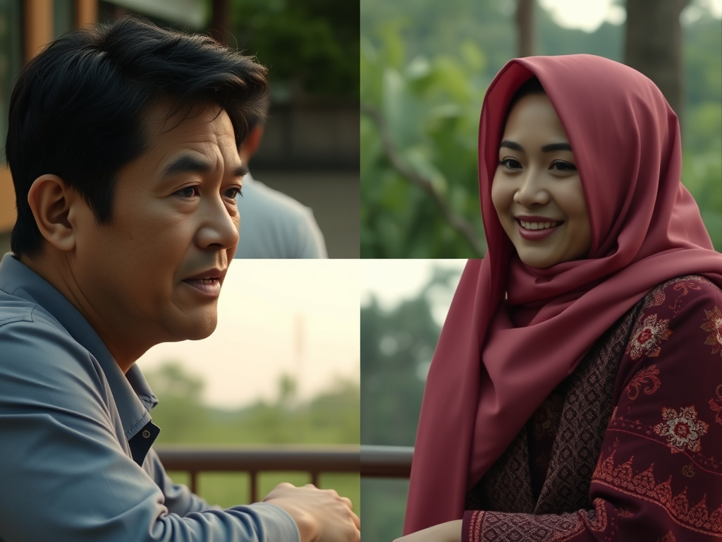 A split screen showing a scene from the original 'Jejak Petualangan Sherina' and a scene from the sequel, corporate visual style