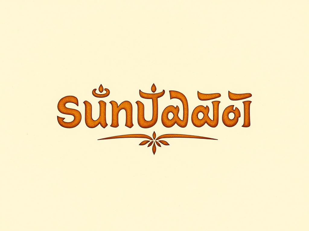 ancient sundanese script on aged papyrus, corporate design
