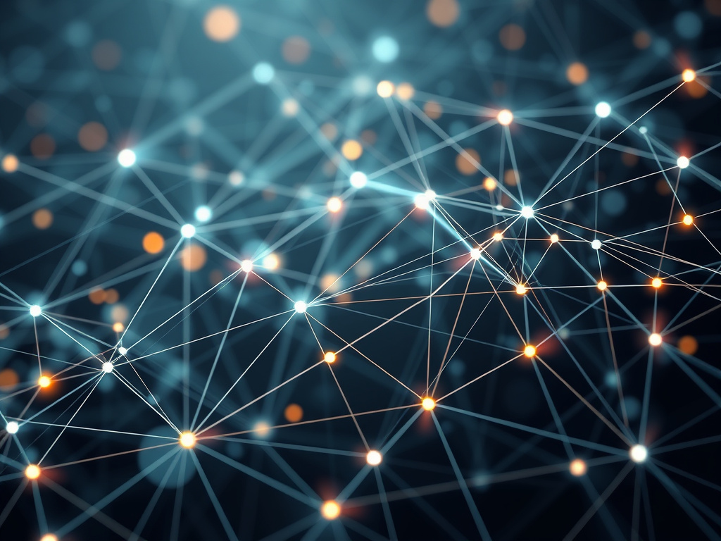 Abstract representation of interconnected lines forming a network, symbolizing the complexities of time travel, corporate design, futuristic