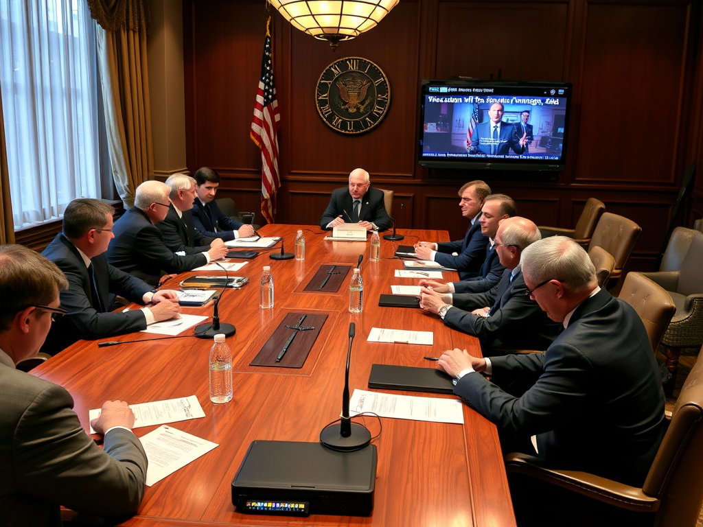 government officials meeting with music industry representatives to discuss copyright laws