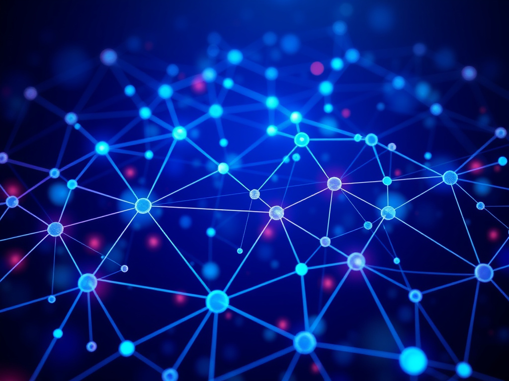 a network of interconnected nodes representing digital financial transactions and data flow
